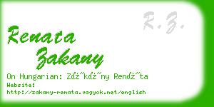 renata zakany business card